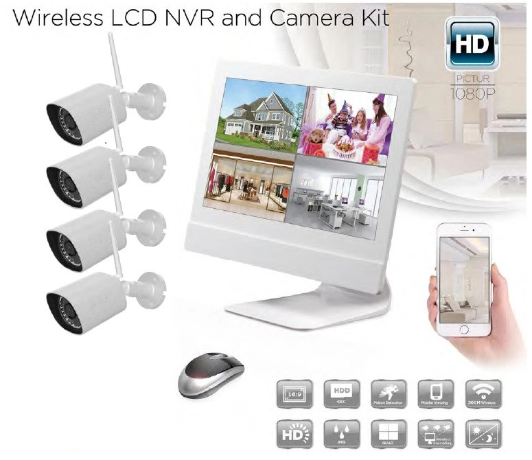 Home Security Wireless NVR Kit IP Cameras