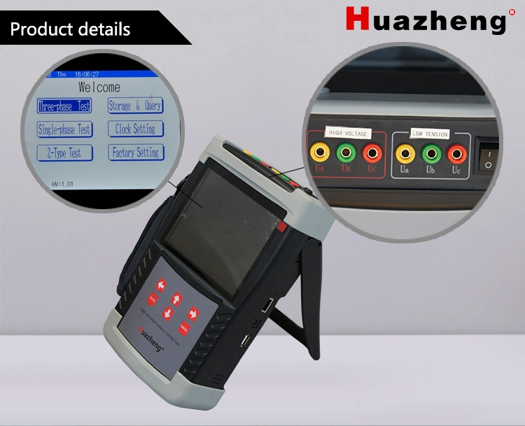 Handheld Digital TTR Ratio Tester 3 Phase Transfomer Turns Ratiometer