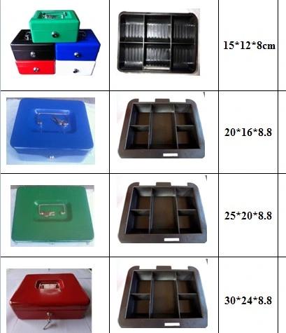 Portable Metal Cash Box Money Box Change Box