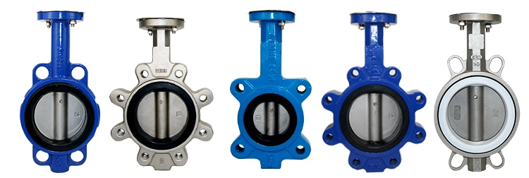 BS Pn16 Dn100 Wafer Type Green Body Butterfly Valve