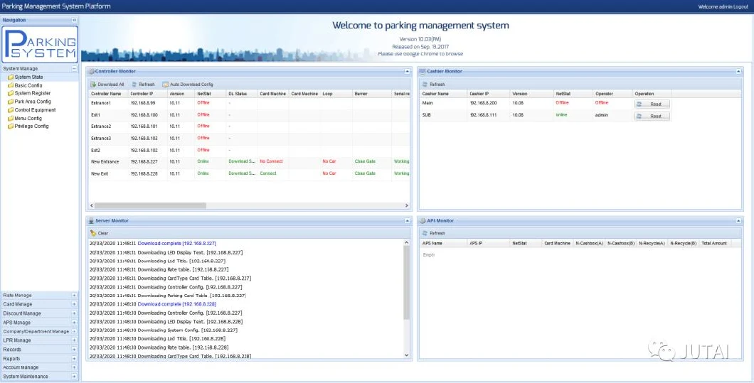 Car Parking Management System Ticket Box Toll System