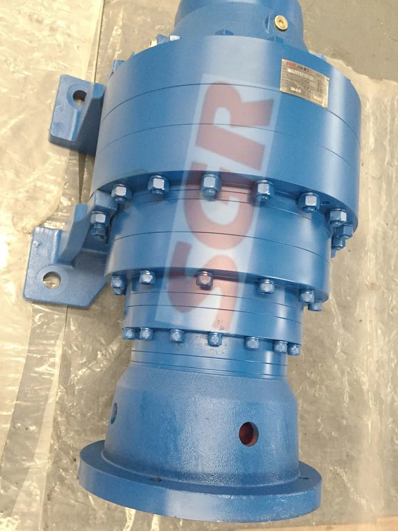 Flange Input Right Angle Big Output Torque Planetary Gearbox with Motor