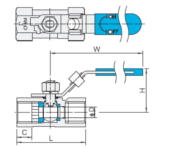 Stainless Steel Floating Ball Valve (Valvula de bola)