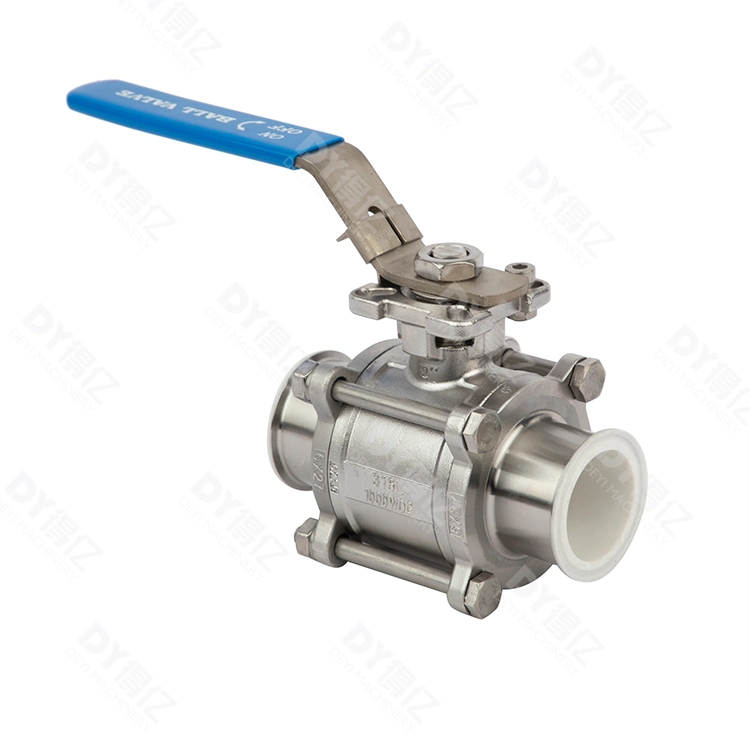 1/4&quot; Stainless Steel Sanitary Threading Straight 1-PC Ball Valve Valvula De Bola De Rosca Sanitaria Recta De 1 Pieza De Acero Inoxidable