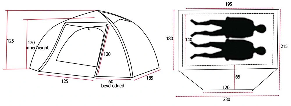 Big Easy Setup Outdoor Hiking Instant Air Tent Camping Inflatable Family Tent