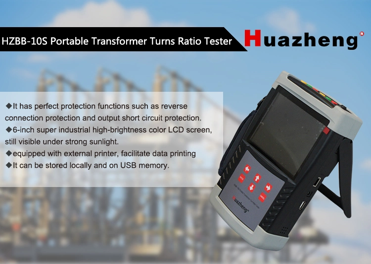 Handheld Digital TTR Ratio Tester 3 Phase Transfomer Turns Ratiometer