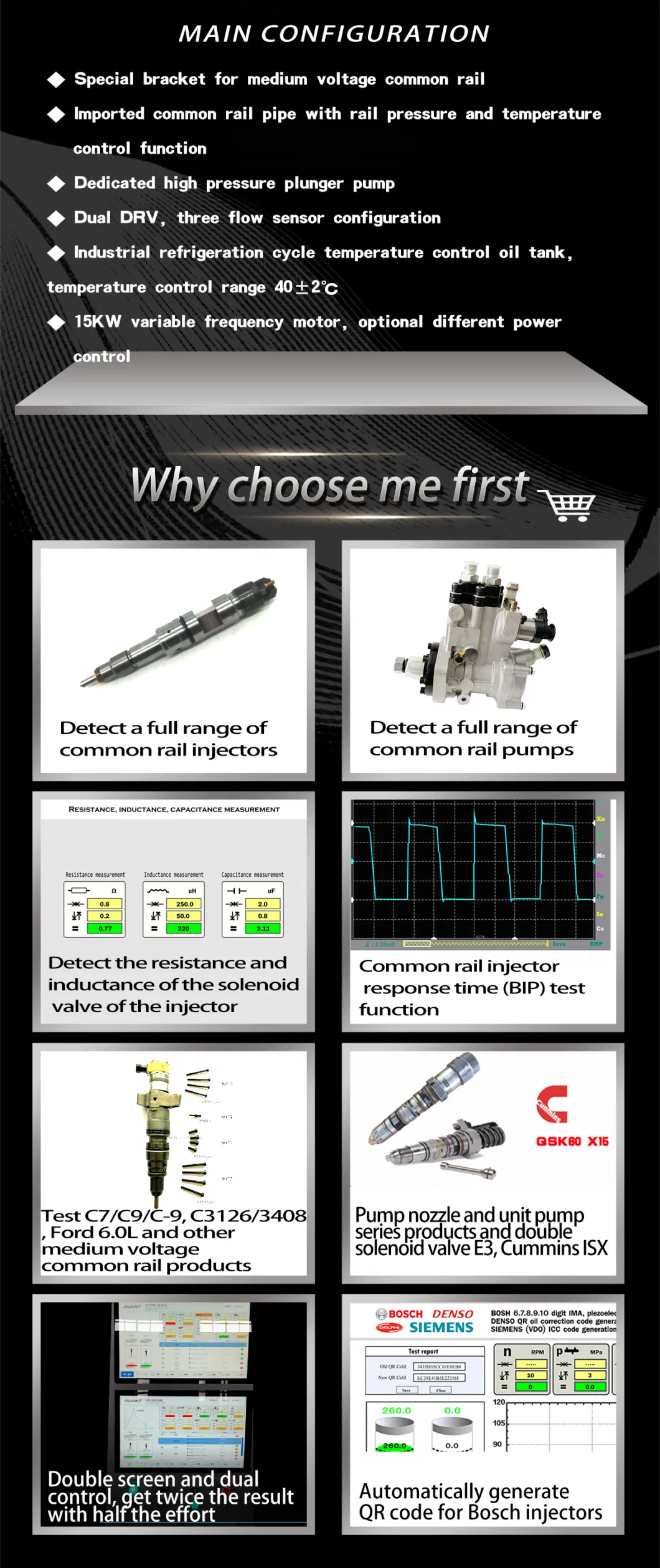 Eui Eup Testing and Cam Box, Cummins Hpi X15 Q60 Volvo 4 Pins Injector Testing Caterpillar Hydraulic Heui Injector Heui Pump Tester Machine New Eus900