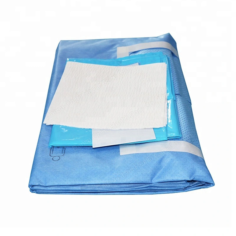 OEM Medical Procedures Cardiovascular Angiography Drape Pack Sterile Surgical Angiography Operation Drape Pack