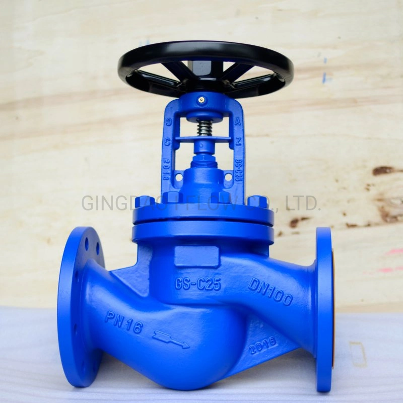 Non Return Operated Double Flange End Globe Valve with Handwheel