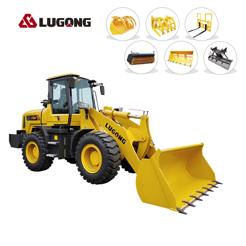 Front End Wheel Loader with Attachment Log Grapple Lugong Brand