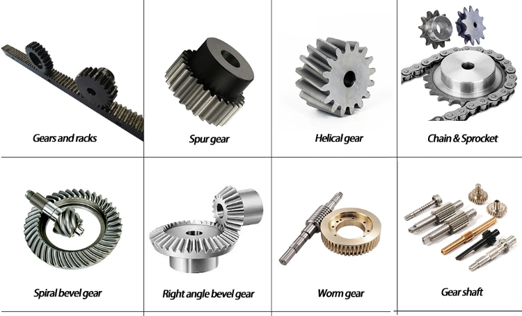 Hot Forging Steel Metal Spur Bevel Pinion Gear High Precision Small Transmission Gear for Gearbox and Agricultural Machinery