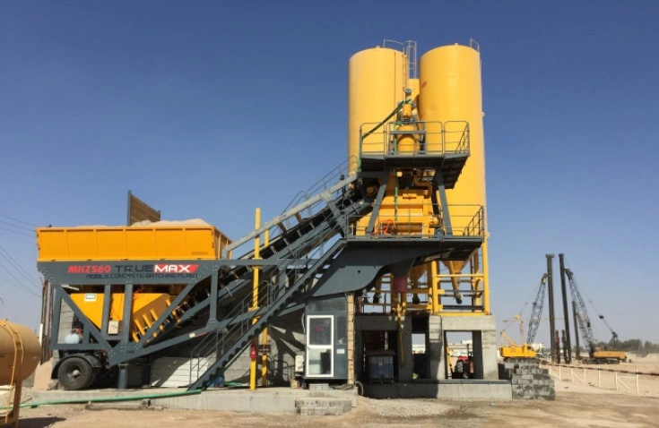 Export East Asia Concrete Batching Plant 120m3/H