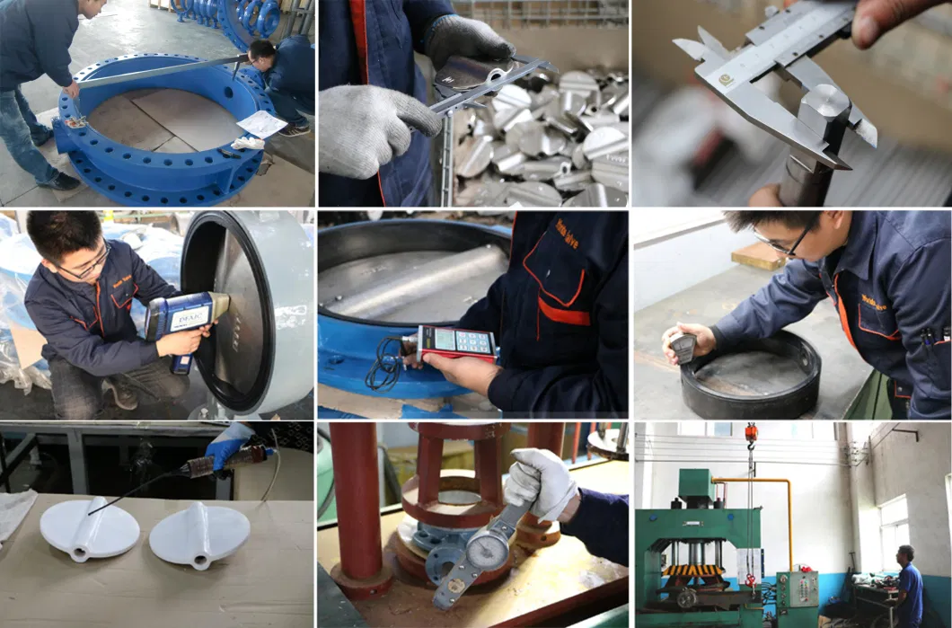 Extended Shaft Worm Gear Wafer Butterfly Valve for Marine Use