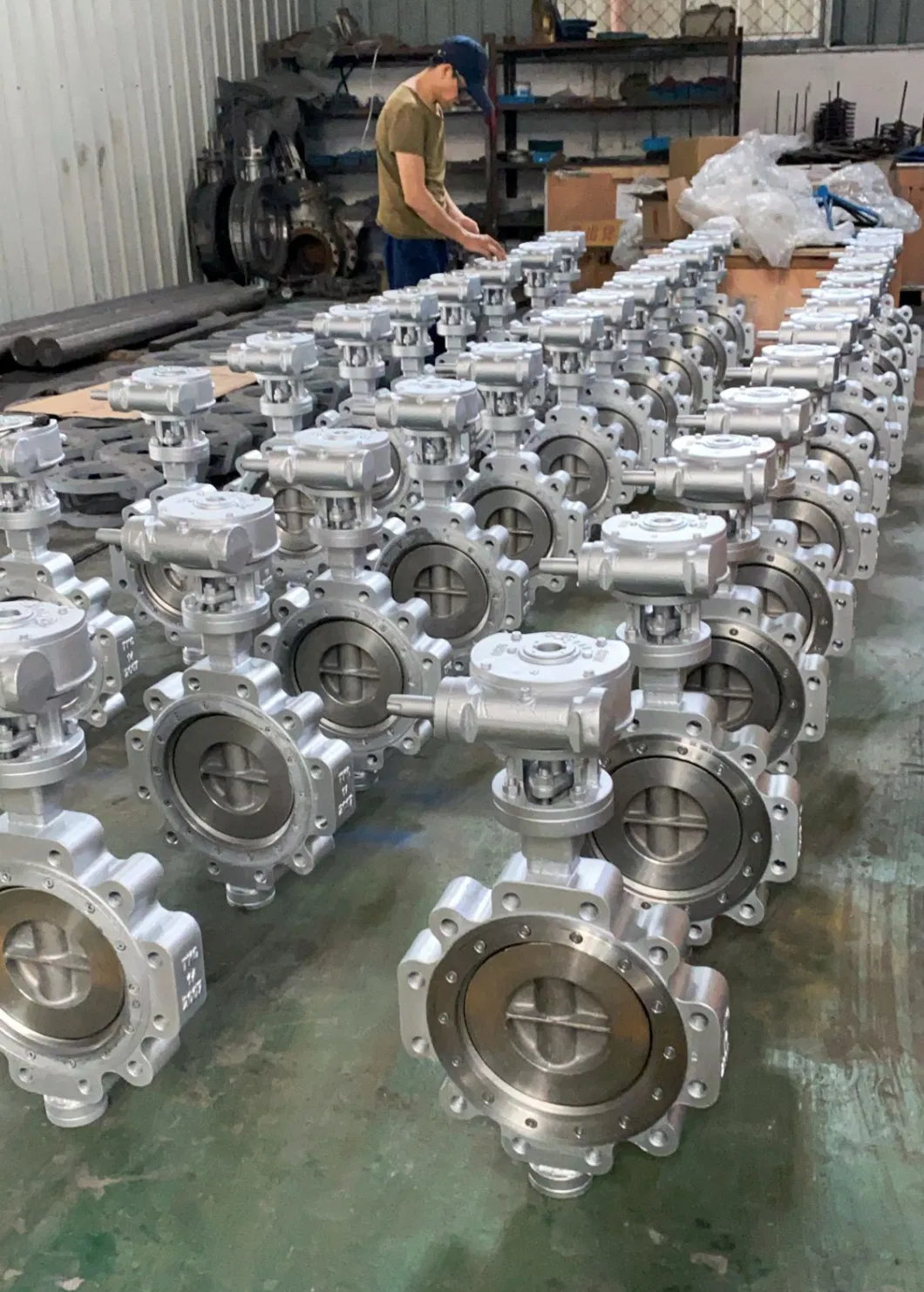 Double Flanged Double Offset Eccentric Butterfly Valve with Pneumatic Electric Actuator