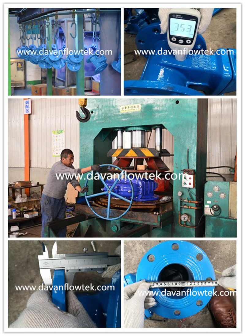 DN 1200 Ductile Iron Ggg50 Rubber Wedge Resilient Seat Gear Operated Water P16 DIN Standard Gate Valve
