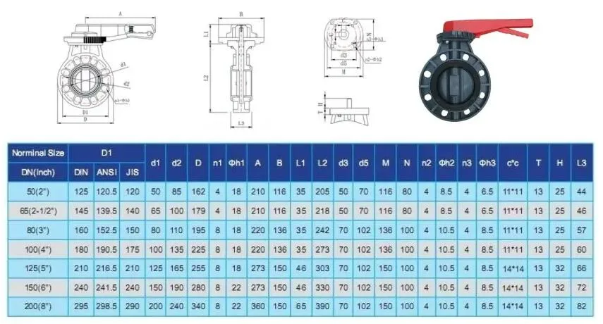 Plastic PVC PVDF PP Pph UPVC Hand Lever Gear Wheel Diaphragm Valve Butterfly Valve/Flange True Union Water Ball Valve/Pneumatic Electric Swing Check Valve