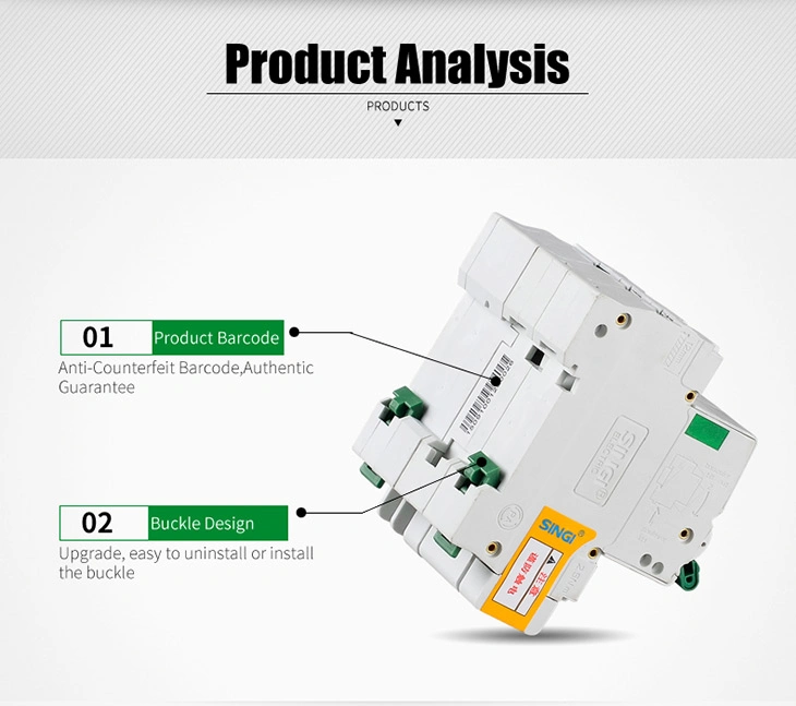 230/400V 50/60Hz 10ka Circuit Residual Current Breaker Operator RCBO