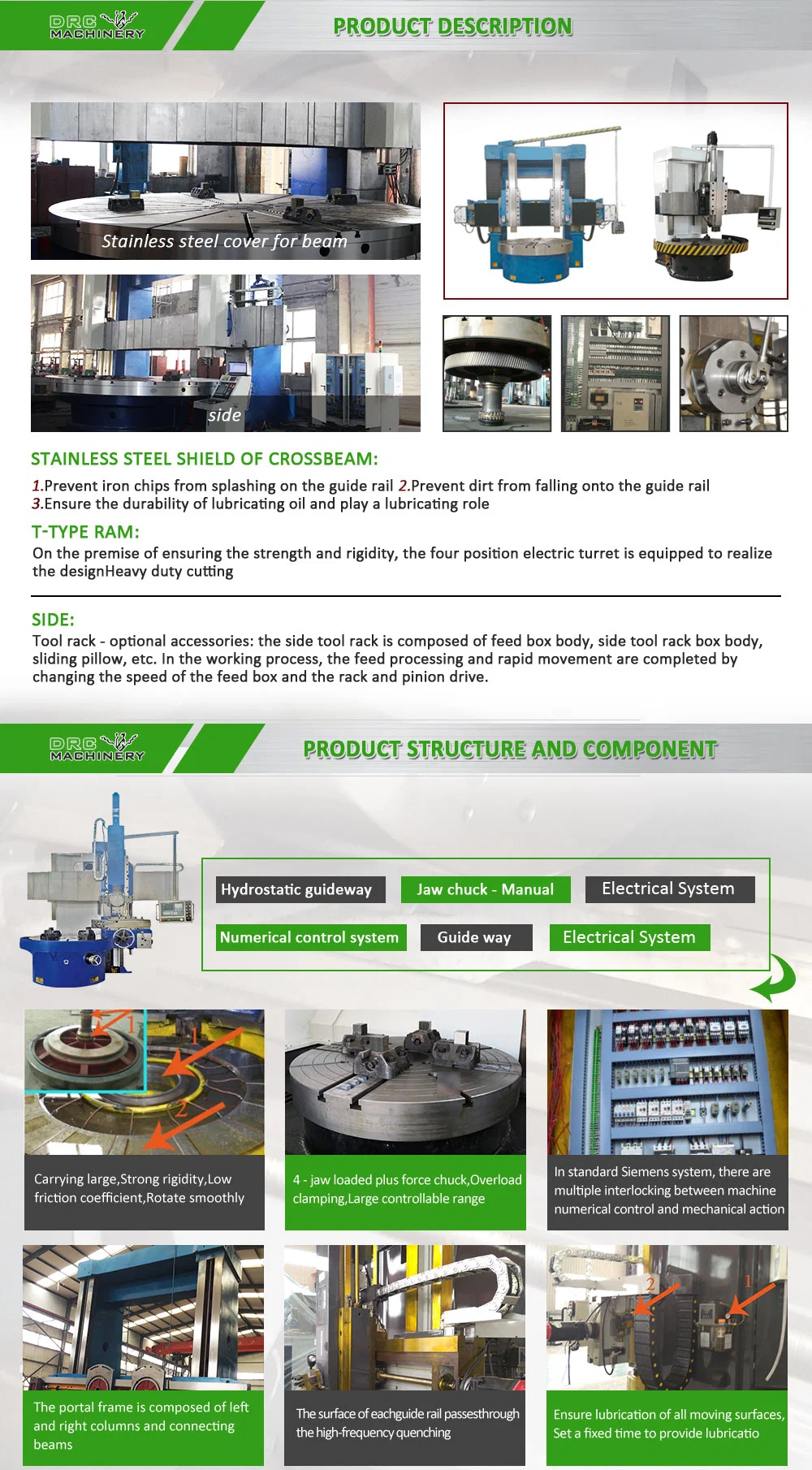 CNC Vertical Lathe with C Axis for Turning &amp; Milling, Manual Vertical Lathe