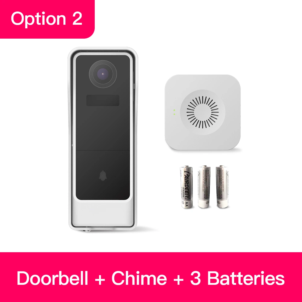 Security System Video Door Bell Video Camera WiFi Tuya Smartlife Wireless Remote Control Rechargeable Battery Home Automation