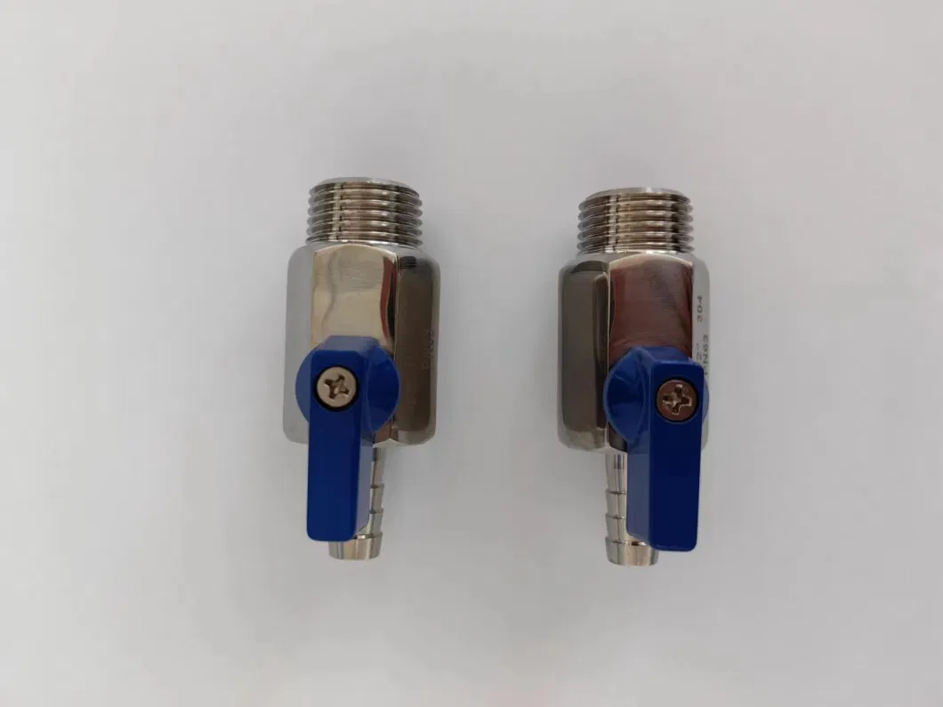 SS304 316 Bsp NPT Male and Female Threaded Butterfly Manual Mini Ball Valve