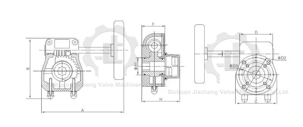 Lsd Series Manual Type Valve Worm Gearbox