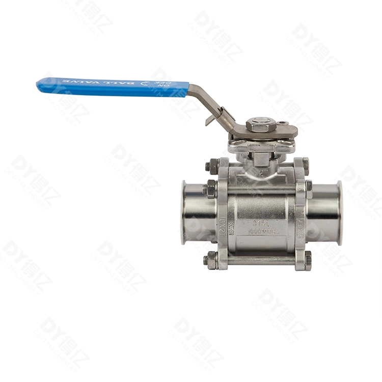 1/4&quot; Stainless Steel Sanitary Threading Straight 1-PC Ball Valve Valvula De Bola De Rosca Sanitaria Recta De 1 Pieza De Acero Inoxidable