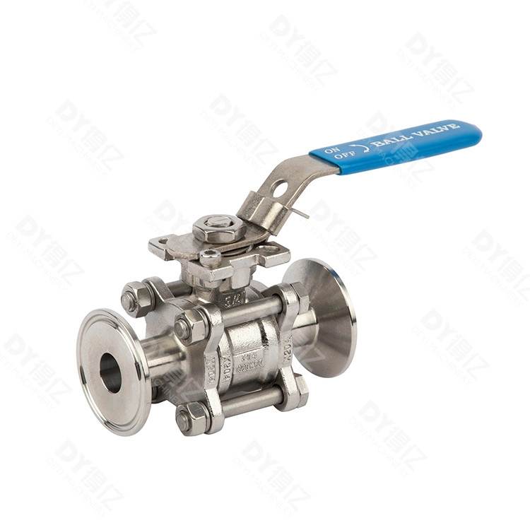 1/4&quot; Stainless Steel Sanitary Threading Straight 1-PC Ball Valve Valvula De Bola De Rosca Sanitaria Recta De 1 Pieza De Acero Inoxidable