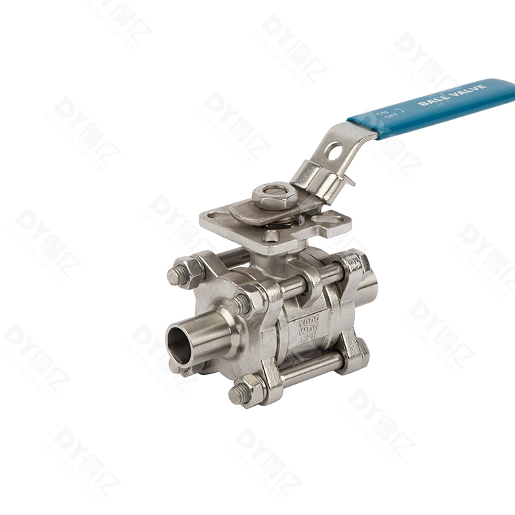 1/4&quot; Stainless Steel Sanitary Threading Straight 1-PC Ball Valve Valvula De Bola De Rosca Sanitaria Recta De 1 Pieza De Acero Inoxidable