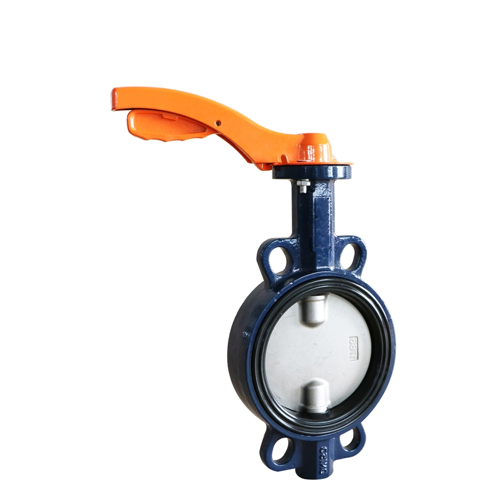 Replaceable Rubber Liner/Seat Double Shaft Wafer Type Butterfly Valve Flow Control Valves for Sea Water /Water