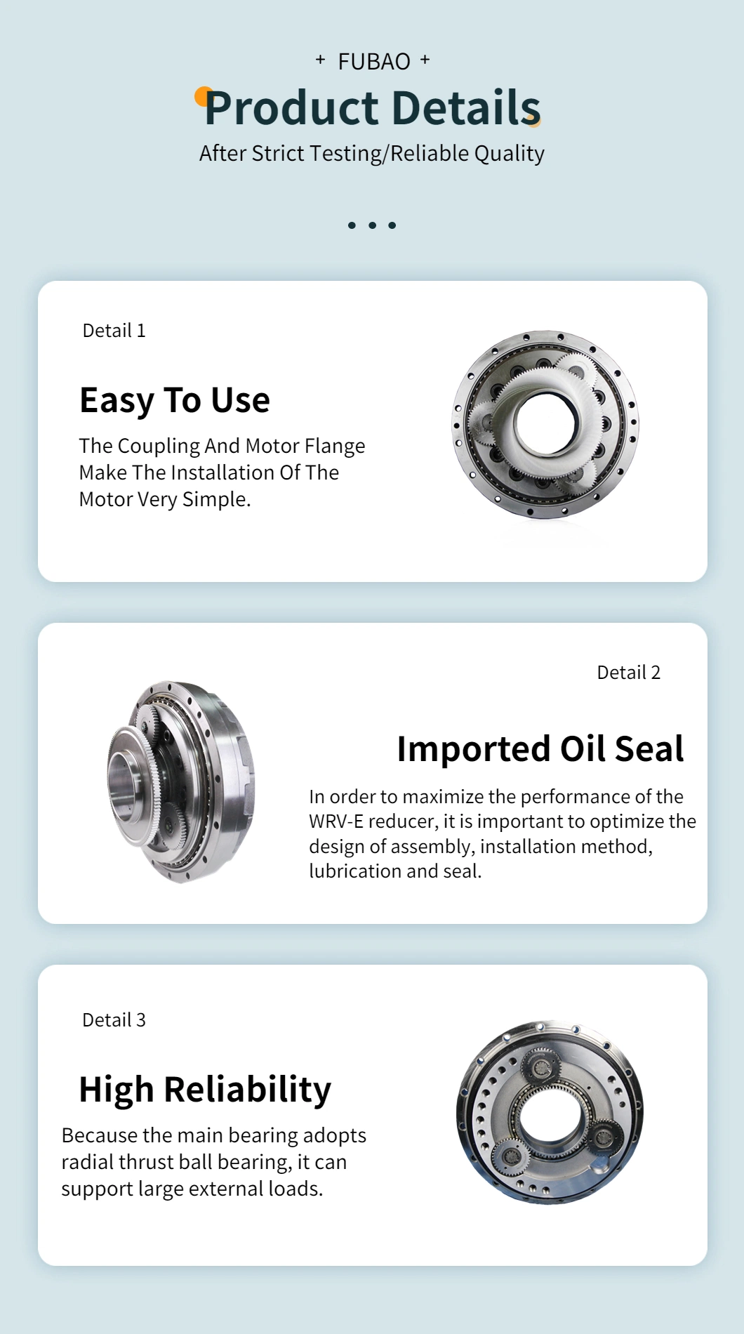 Fubao Heavy Industry Gearboxes Wrv-C Series for Agv Steering Motor Trolleys