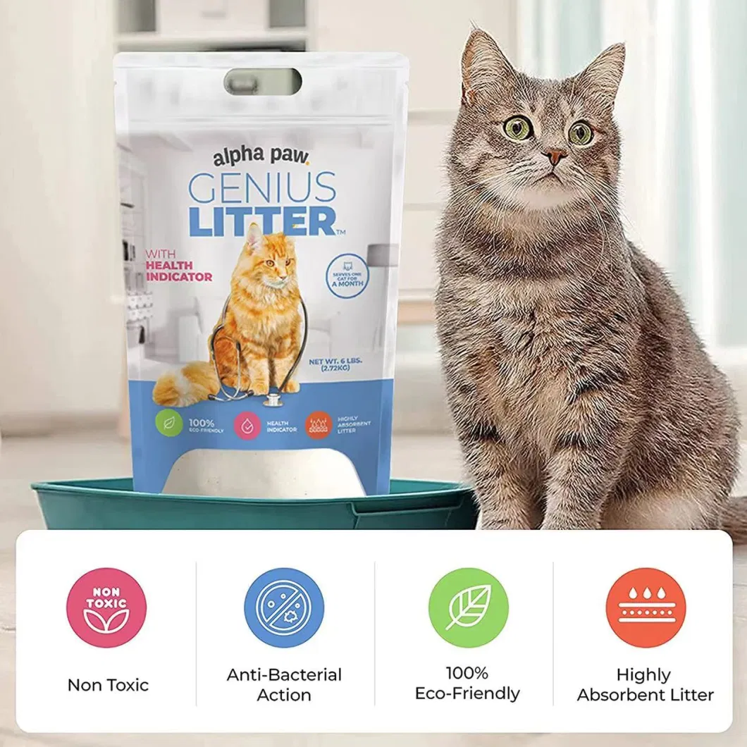 Multi Medical Function Kitty Urine Testing Health Monitoring Crystal Silicone Cat Litter Sand pH Scale Indicator Health Inspecting Cat Litter Box