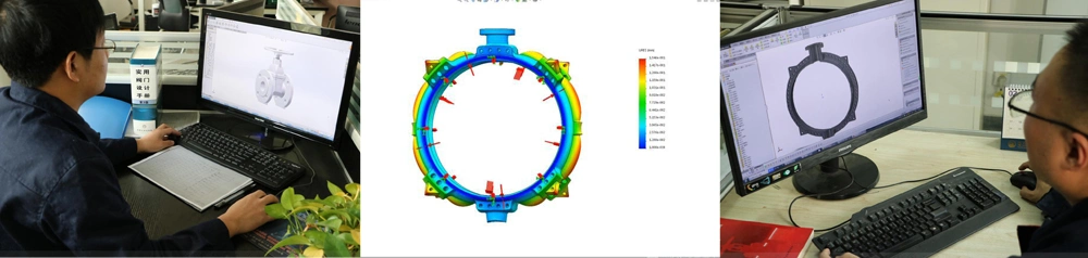 Extended Shaft Worm Gear Wafer Butterfly Valve for Marine Use