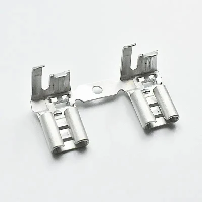  2.8mm Brass Type Flag Terminal with Lock Solder Quick Disconnect Crimp Electric Female 6.3mm Faston Terminals