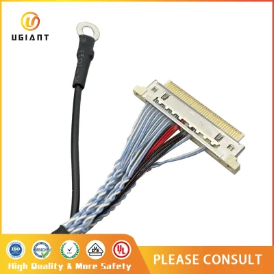  Ring Terminal Dual Channel 30 Pin Lvds LCD FFC Conductive Acetate Cloth Tape Connector Cable Set for LED TV LCD Panel