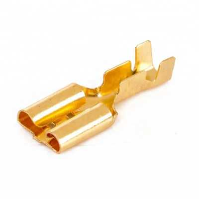  Custom Automotive Matel Brass 6.3mm Female Crimp Solder Terminal Connectors Spade Terminal