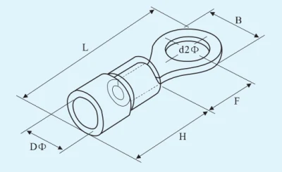  RV Terminal Electrical Crimp Connector Copper Wire Insulated Wire Plug Ring Terminal Cable Lugs