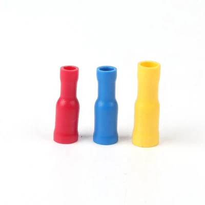 Yellow Vinyl Brass Crimp Cable Disconnects Waterproof Insulated Bullet Female Joint Wire Connector