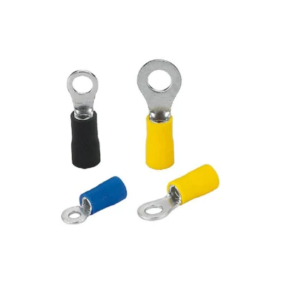 Free Sample RoHS CE Copper Electrical Terminal Lugs Connector Cable Wire Lug Connector Insulated Ring Terminals RV2, RV3.5, RV5.5-12