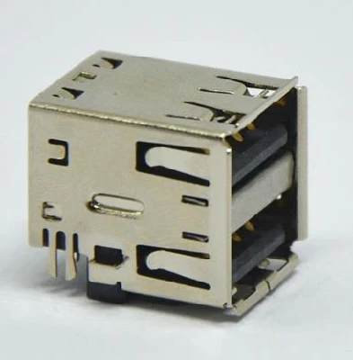  2.0 3.0 a Type Right Angle Dual Port USB Connector