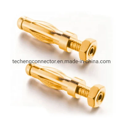 Standard Gold Plating Brass Electrical Plug 4mm 2mm Bullet Banana Plug Connector Male and Female