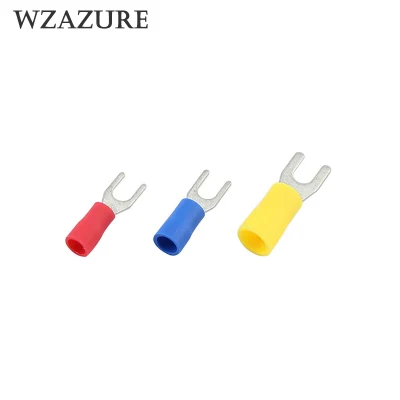  U Type Spade Electrical Crimp Insulated Terminal Bullet Connector 20A Fork Pre-Insulated Cable Block Lug Ring End