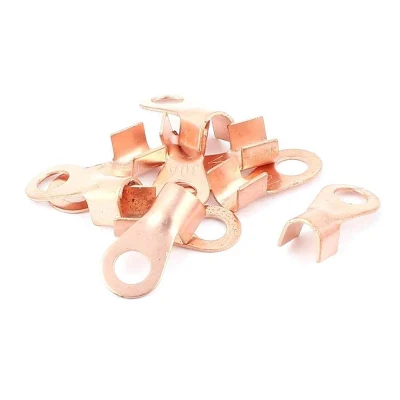  Metal Lugs Electric Crimp Terminal Customized Cable Lugs and Connectors Stamping Parts Non-Insulated Ring Type Pre-Insulated Copper Cable Terminal Lug