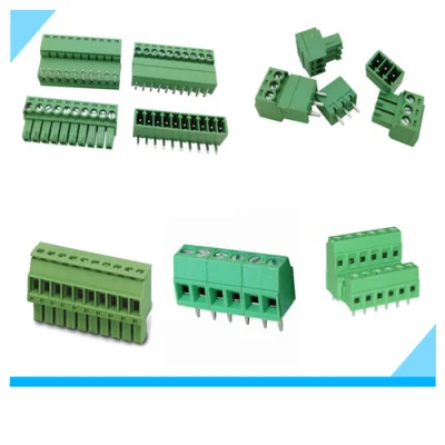 5.08mm Pitch PCB Mount Green Screw Terminal Block Pluggable