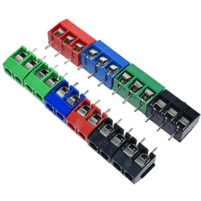  Blue Black Green 5mm Pitch 2 Pin 2 Way PCB Screw Terminal Block Connector Kf301-2p