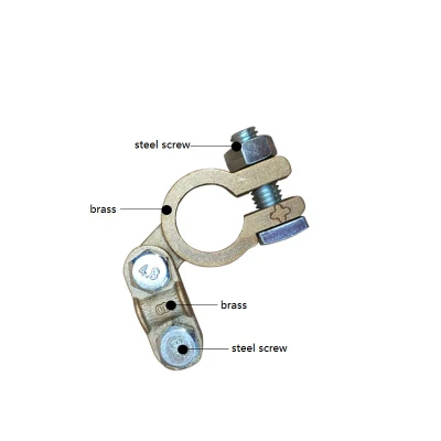 Flag Shape Side Post Brass Battery Terminal for Car