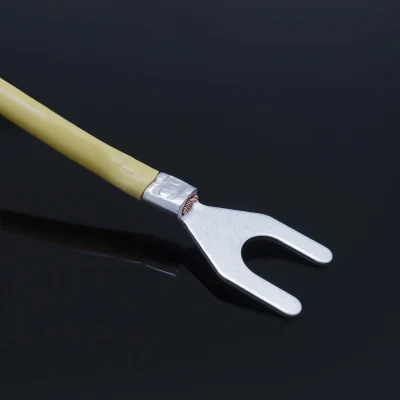 Non Insulated Spade Terminal Electrical Wire Naked Fork Crimp Connector Use for Stud AWG22-10 with U Tape