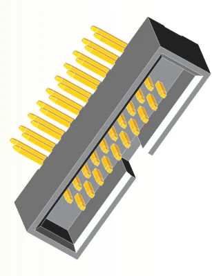  1.27mm Right Angle Type Box Header Connector PCB Connector