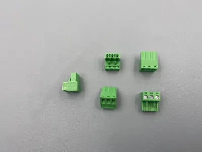  PCB Terminal Block Connector Angle Pin Green Color Plug Type