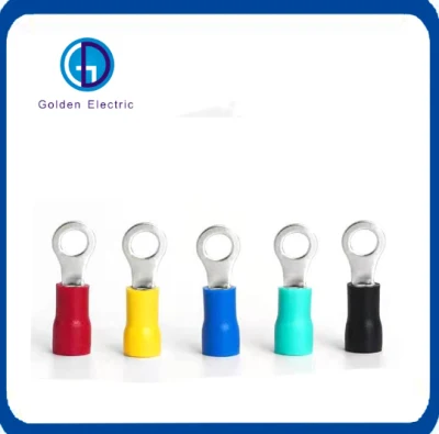  Factory Supply Insulated Terminal Ring Auto Electrical Wire Crimp Copper Connectors Red Blue Yellow Black Ring Insula Terminals