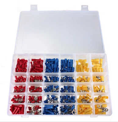  480PCS Assorted Insulated Electrical Wire Terminal Crimp Spade Connector Kit Box